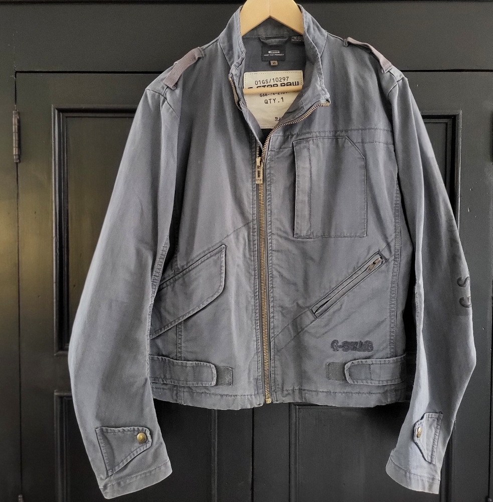 G-Star Men's Charcoal Military Jacket